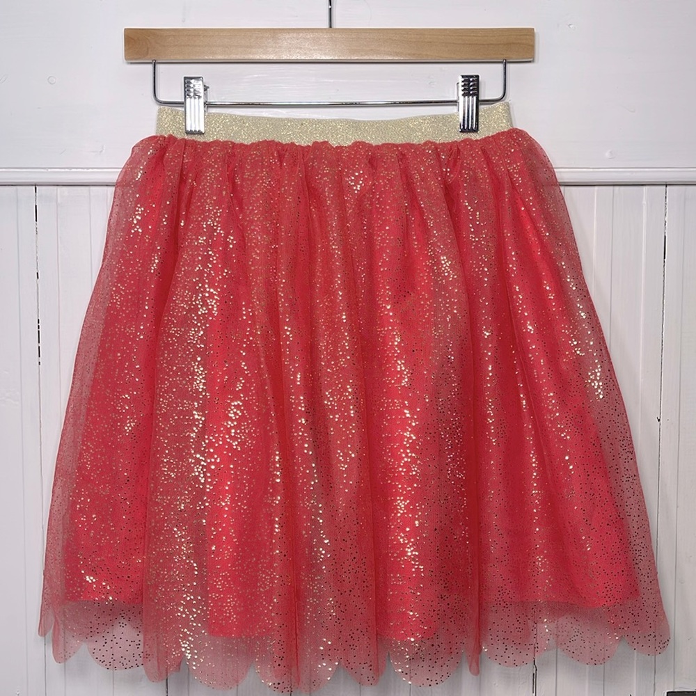 HANNA ANDERSSON NWOT Pink Metallic Barbiecore Tulle Elastic Waist Party Skirt